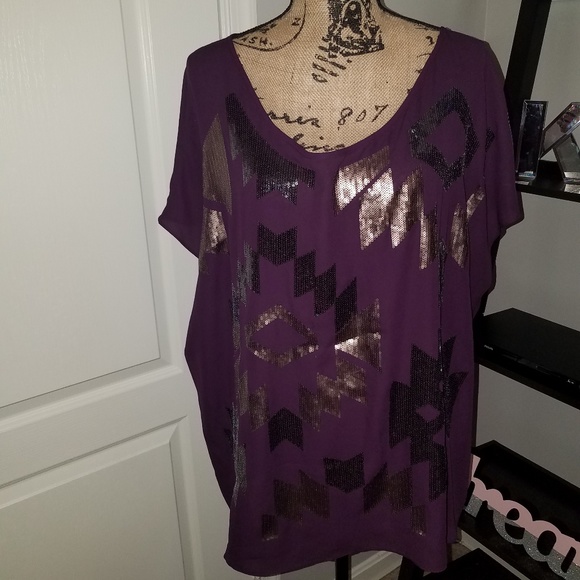 Sequin Shirt - plus size - Picture 1 of 4